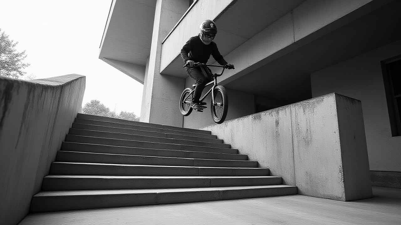 Rider wykonujący trik w Warszawie