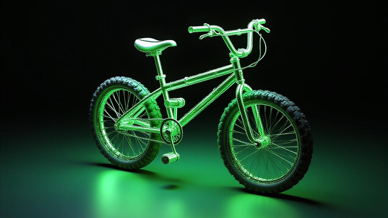 Eksplodująca wizualizacja komponentów BMX